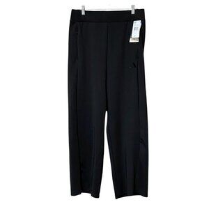 Adidas Originals Wide Leg Cropped Pants L Black NWT Athleisure Y2K